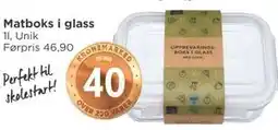 Meny Matboks i glass tilbud