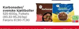 Meny Karbonader/ svenske kjøttboller tilbud