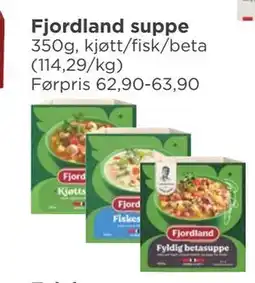 Meny Fjordland suppe tilbud