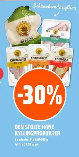 Coop Obs DEN STOLTE HANE KYLLINGPRODUKTER tilbud