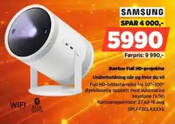 POWER Samsung Bærbar Full HD-projektor Underholdning når og hvor du vil tilbud