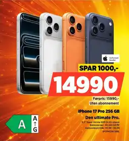 POWER Authorized Reseller iPhone 17 Pro 256 GB Den ultimate Pro. tilbud