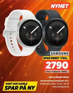 POWER Samsung Galaxy Watch9 40mm Din personlige helseguide 24/7 tilbud