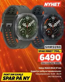 POWER Samsung Galaxy Watch Ultra2.47 mm Bygget for ekstreme utendørseventyr tilbud