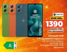 POWER Motorola g06-64 GB 5200 mAh-batteri for 2-dagers bruk tilbud