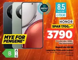 POWER Honor Magic8 Lite 512 GB Langvarig 7500 mAh-batteri tilbud