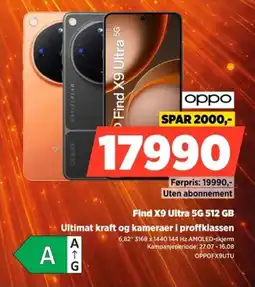 POWER Oppo Find X9 Ultra 5G 512 GB Ultimat kraft og kameraer i proffklassen tilbud