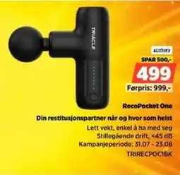 POWER Triacle RecoPocket One Din restitusjonspartner når og hvor som helst tilbud