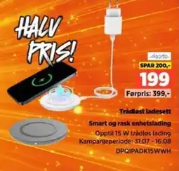 POWER Trådløst ladesett Smart og rask enhetslading tilbud