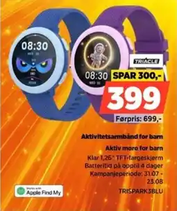 POWER Triacle Aktivitetsarmbånd for barn Aktiv moro for barn tilbud