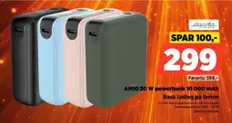 POWER Dacota Platinum AM10.30 W powerbank 10 000 mAh Rask lading på farten tilbud