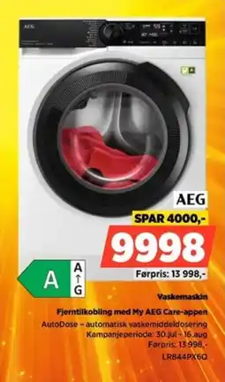 POWER Aeg Vaskemaskin Fjerntilkobling med My AEG Care-appen tilbud
