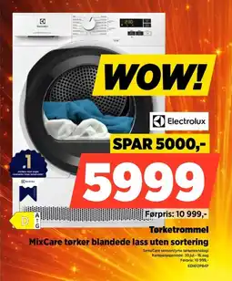 POWER Electrolux Tørketrommel MixCare tørker blandede lass uten sortering tilbud