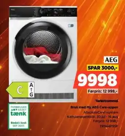 POWER Aeg Torketrommel Bruk med My AEG Care-appen tilbud