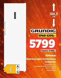 POWER Grundig Kjøleskap Kjøleskap med førsteklasses funksjoner tilbud