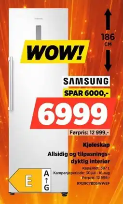 POWER Samsung Kjøleskap Allsidig og tilpasnings- dyktig interiør tilbud