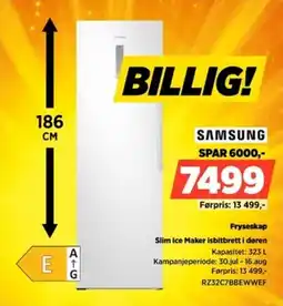 POWER Samsung Fryseskap Slim Ice Maker isbitbrett i døren tilbud