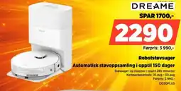 POWER Dreame Robotstøvsuger Automatisk støvoppsamling i opptil 150 dager tilbud