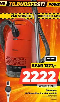 POWER Miele Støvsuger AirClean-filter for frisk inneluft tilbud