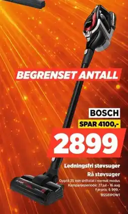 POWER Bosch Ledningsfri støvsuger Rå støvsuger tilbud