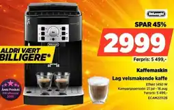 POWER Delonghi Kaffemaskin Lag velsmakende kaffe tilbud