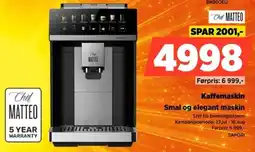 POWER Chef Matteo Kaffemaskin Smal og elegant maskin tilbud