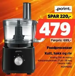 POWER Point Foodprocessor Kutt, hakk og riv tilbud