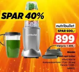 POWER Nutribullet Blender Bland også isbiter tilbud