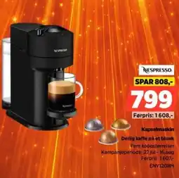 POWER Nespresso Kapselmaskin Deilig kaffe på et blunk tilbud