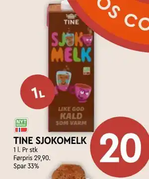 Coop Mega TINE SJOKOMELK tilbud