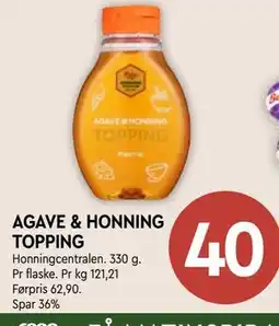 Coop Mega AGAVE & HONNING TOPPING tilbud