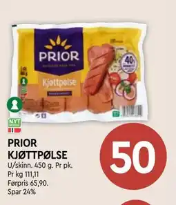 Coop Mega PRIOR KJØTTPØLSE tilbud