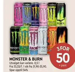 Coop Mega MONSTER & BURN tilbud