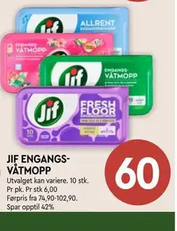 Coop Mega JIF ENGANGSVÅTMOPP tilbud