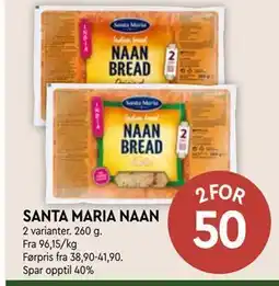 Coop Mega SANTA MARIA NAAN tilbud