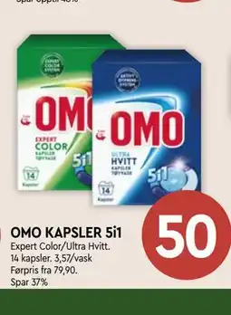 Coop Mega OMO KAPSLER 5 i 1 tilbud