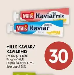 Coop Mega MILLS KAVIAR/ KAVIARMIX tilbud