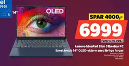 POWER Lenovo IdeaPad Slim 3 Bærbar PC Enestående 14" OLED-skjerm med livlige farger tilbud