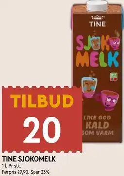 Coop Mega TINE SJOKOMELK tilbud