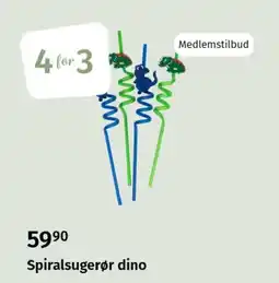 Nille Spiralsugerør dino tilbud