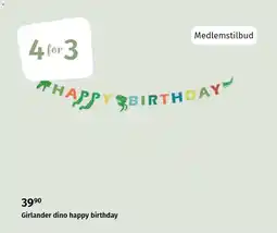 Nille Girlander dino happy birthday tilbud