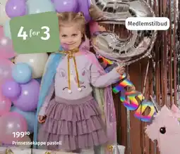 Nille Prinsessekappe pastell tilbud