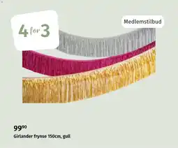 Nille Girlander frynse 150cm, gull tilbud
