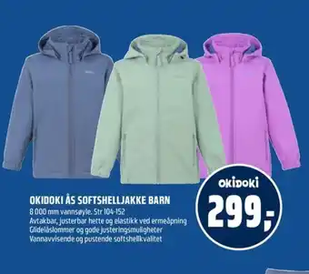 Coop Obs Okidoki ås softshelljakke barn tilbud