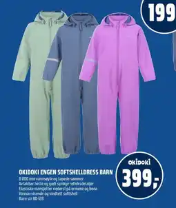 Coop Obs Okidoki engen softshelldress barn tilbud