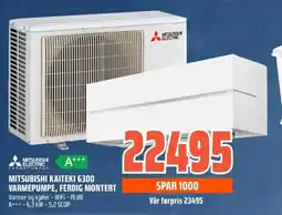 Coop Obs Mitsubishi kaiteki 6300 varmepumpe, ferdig montert tilbud