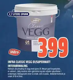 Coop Obs Infra classic vegg 01/supermatt interiørmaling tilbud