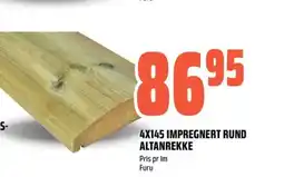 Coop Obs 4x145 impregnert rund altanrekke tilbud