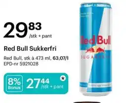 Storcash Red Bull Sukkerfri tilbud