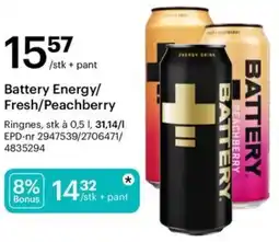 Storcash Battery Energy/ Fresh/Peachberry tilbud